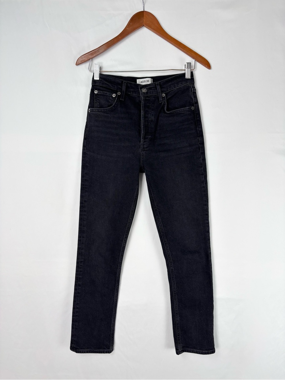 AGOLDE Riley High Rise Straight Crop Jeans Size 24 Organic Cotton
